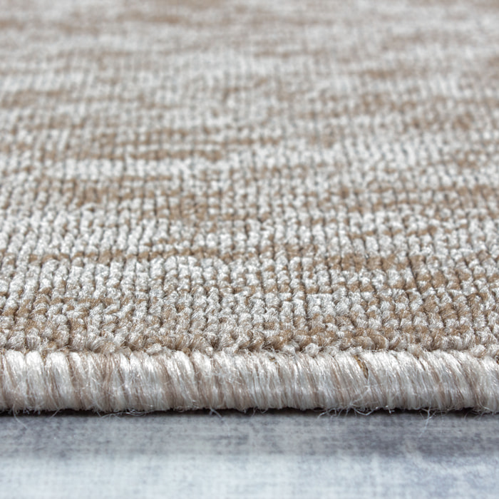 NADOR - Tapis rond de salon moderne Beige