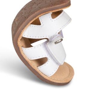 SANDALIA BAREFOOT PIEL CHETTO ESTILO CLÁSICO BLANCO