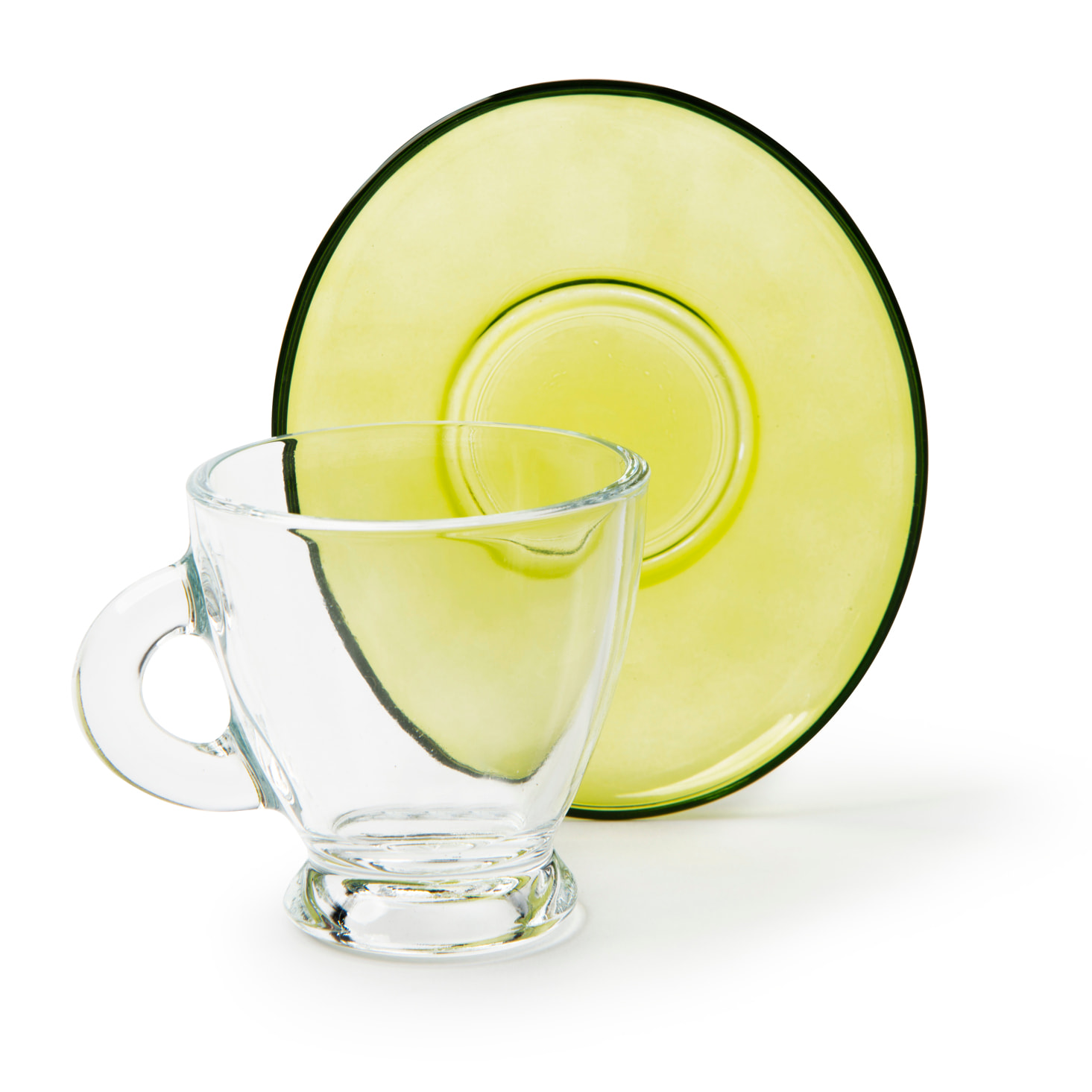 Set 6 Tazzine Caffè con Piattino Excelsa – Istanbul, Vetro Multicolore