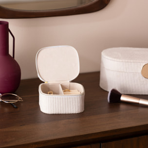 Boîte à bijoux Enya velours beige L11cm