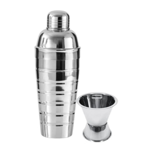 Duo cocktails avec shaker et doseur à alcool inox Fackelmann Bar Concept