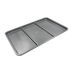 Plat à four Antiadhésif 3 compartiments rectangulaires, COMPARTIFOUR