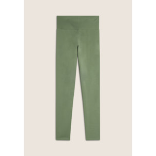 Pantaloni 7/8 donna Vita Alta con logo maculato sul fondo