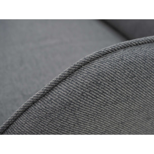 Cosmos - canapé 3 places convertible express couchage quotidien 140 cm matelas 11 cm en tissu - Gris Anthracite