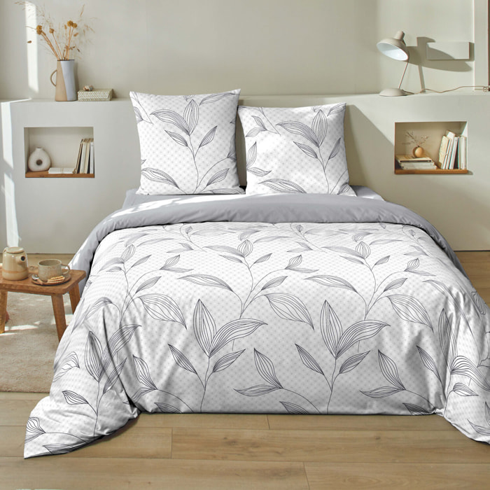 Parure housse de couette 3 pcs 100% coton mikano