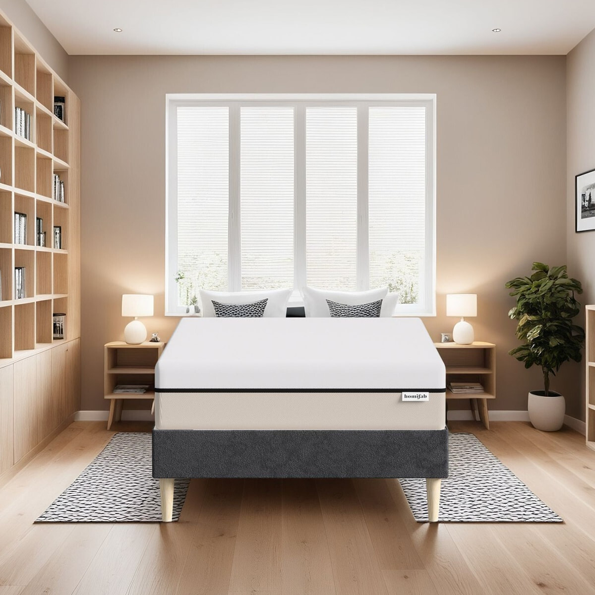 Matelas Hybride à ressorts ensachés et mémoire de forme, 25cm - SPRING ELITE