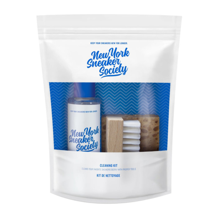 New York Sneaker Society Kit Nettoyant Sneakers (1 liquide rénovateur 150ml + 1 brosse + 1 éponge)