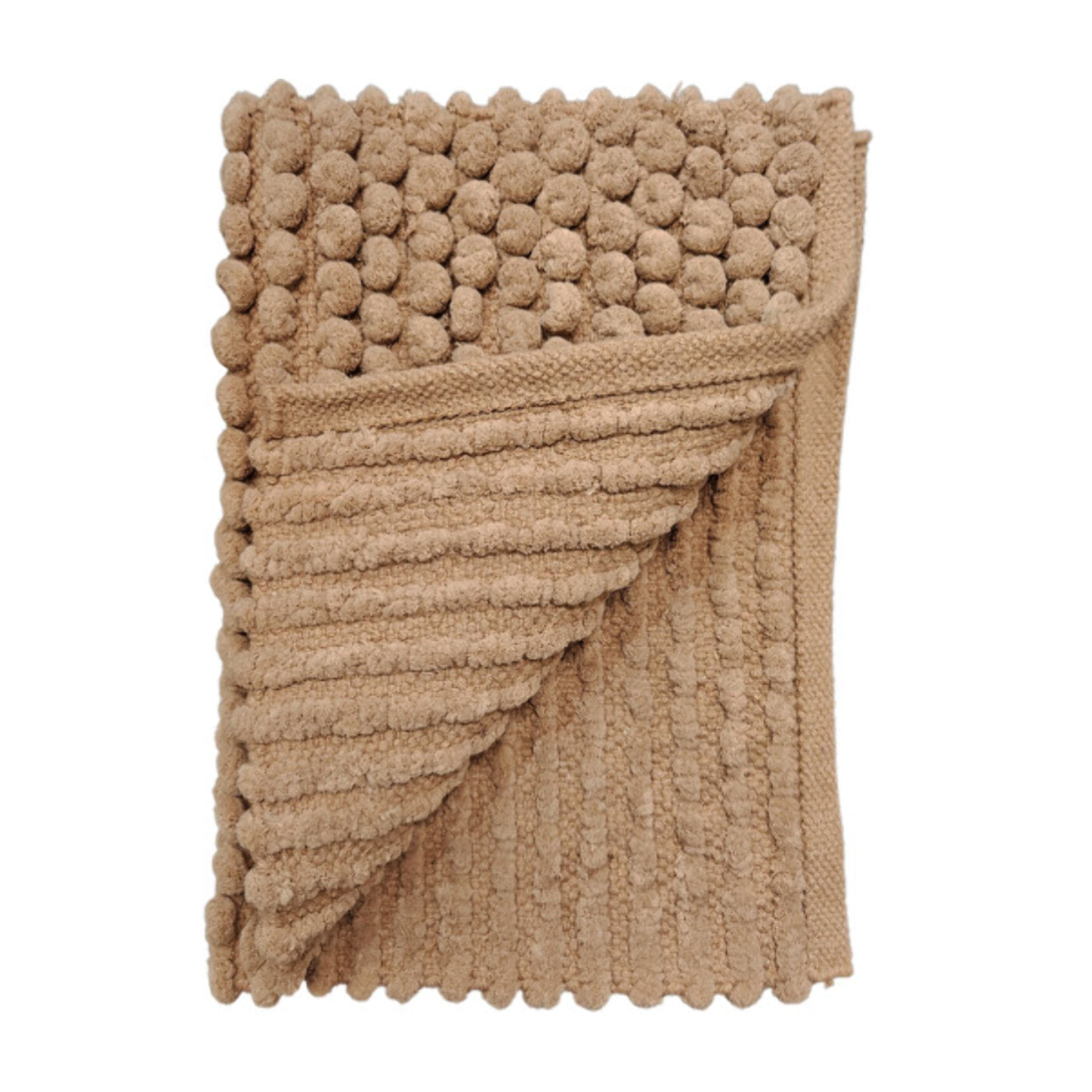 Tapis de salle de bain rectangulaire 40 x 60 cm avec pompons - 6 coloris - POP