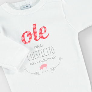 Body bebé manga larga personalizado frases