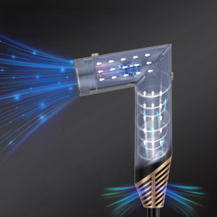 Asciugacapelli pieghevole 5 in 1 con tecnologia ionica, 1000 W di potenza e 3 livelli di temperatura regolabili.