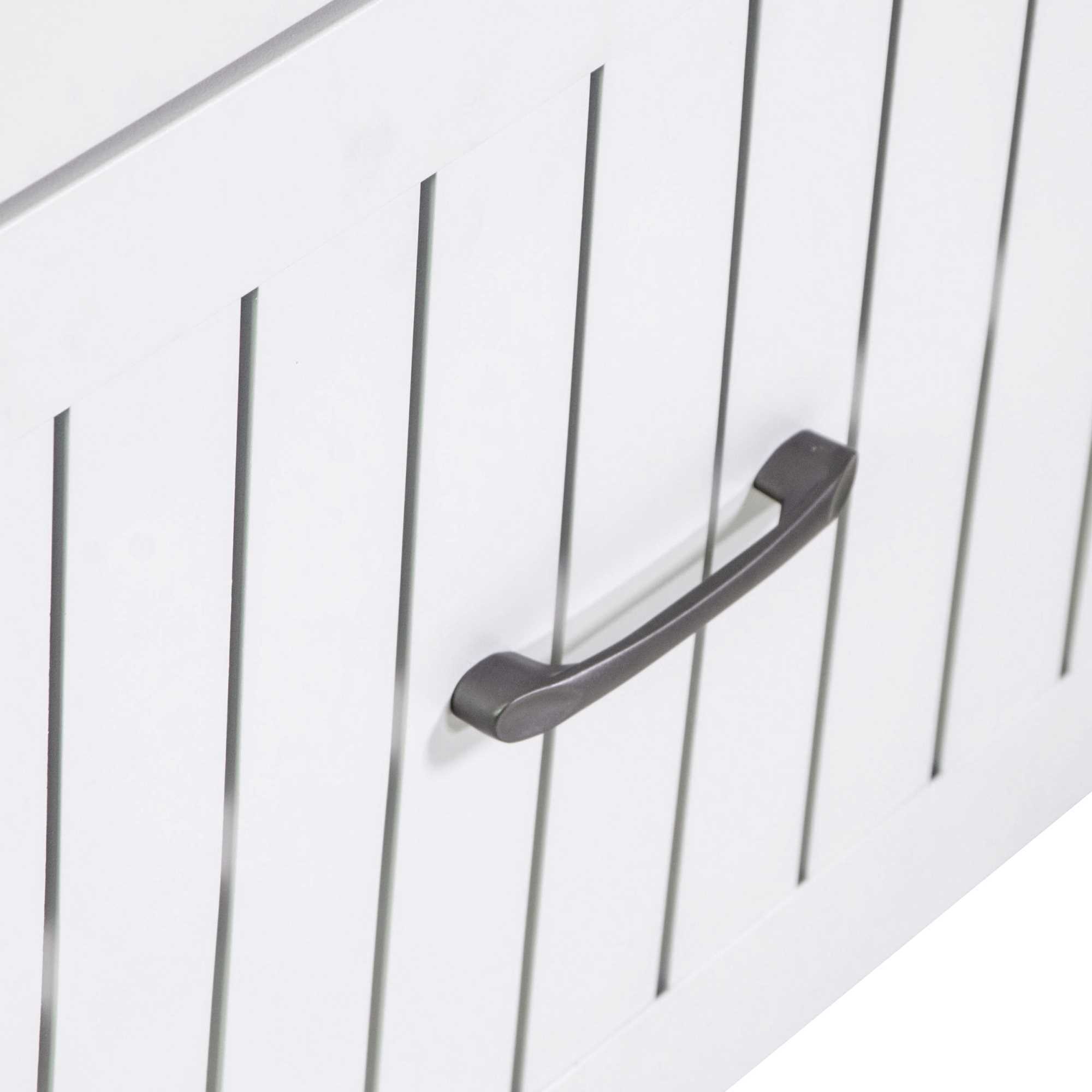 Mobiletto Vacchetti in alluminio 2 cassetti bianco cm70x54,5h90