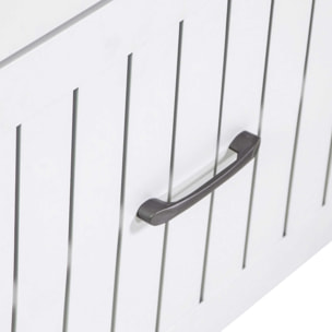 Mobiletto Vacchetti in alluminio 2 cassetti bianco cm70x54,5h90