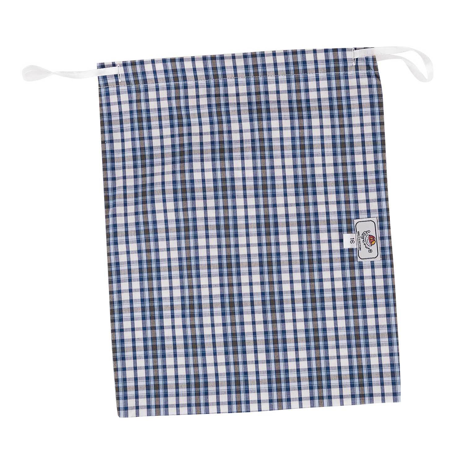 PANTALONCINO ALLEGRINO in cotone quadretto bianco, blu, blu scuro