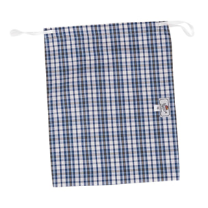 PANTALONCINO ALLEGRINO in cotone quadretto bianco, blu, blu scuro