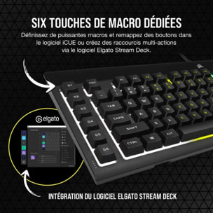 Clavier gamer CORSAIR K55 RGB Pro