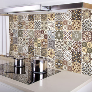 Stickers muraux - Sticker Mural Carrelage adhésif Cuisine Salle de Bain - 24 STICKERS CARRELAGES AZULEJOS JAVIERNA