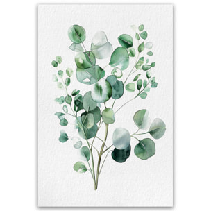 Tableau fleurs eucalyptus élégance Toile imprimée