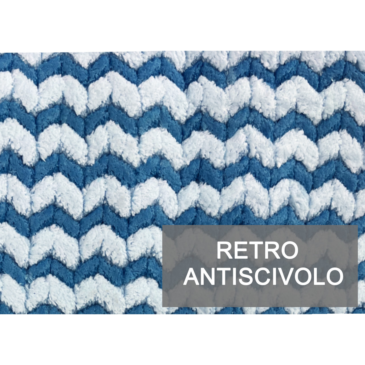 Tappeto Bagno Doccia Antiscivolo Super Assorbente Modello Dots Cielo