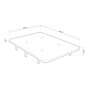 Base tapizada Air 3D Chocolate