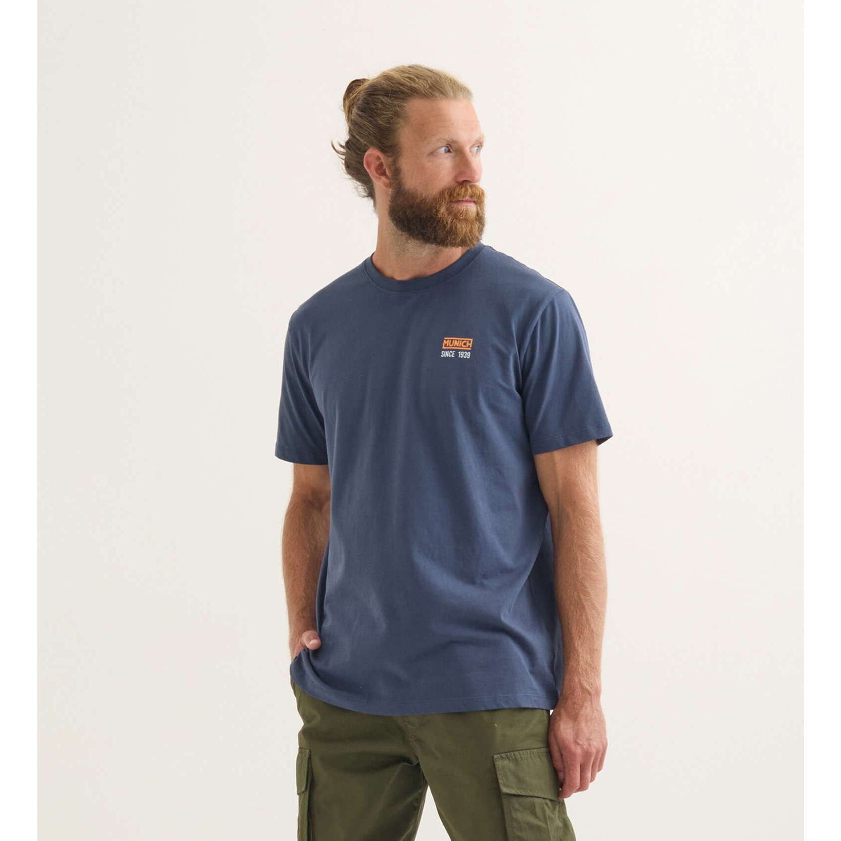 Camiseta MUNICH Compass lifestyle hombre de algodón orgánico navy