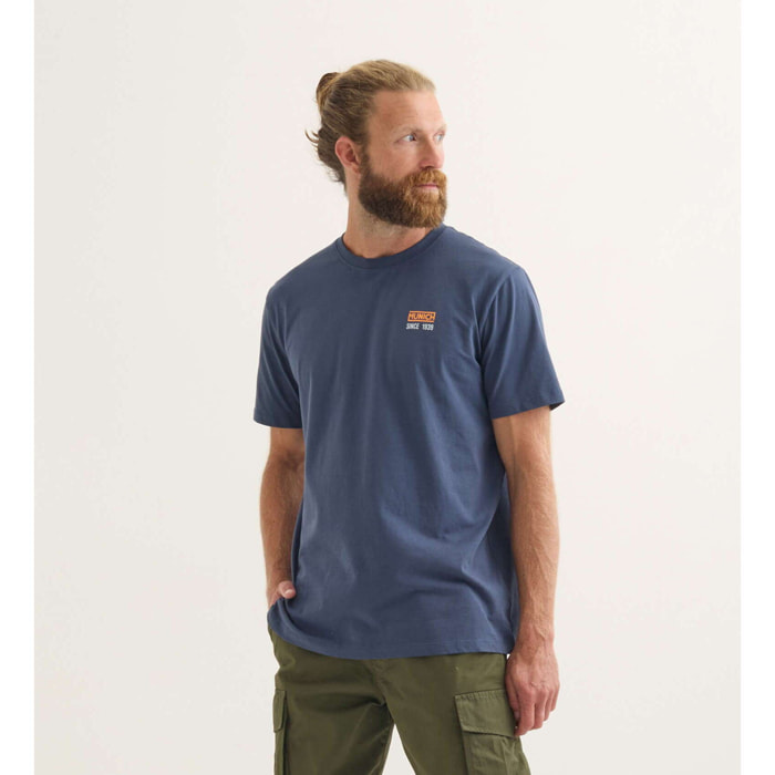 Camiseta MUNICH Compass lifestyle hombre de algodón orgánico navy