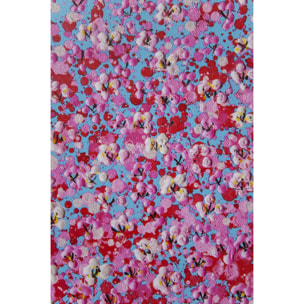 Tableau Touched fleurs pirogue bleu et rose Kare Design