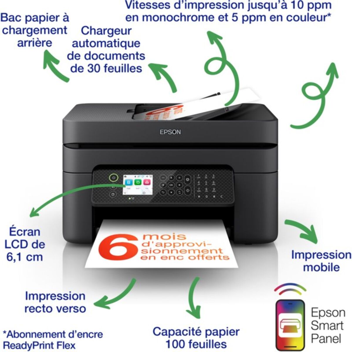 Imprimante jet d'encre EPSON WorkForce WF-2950DWF