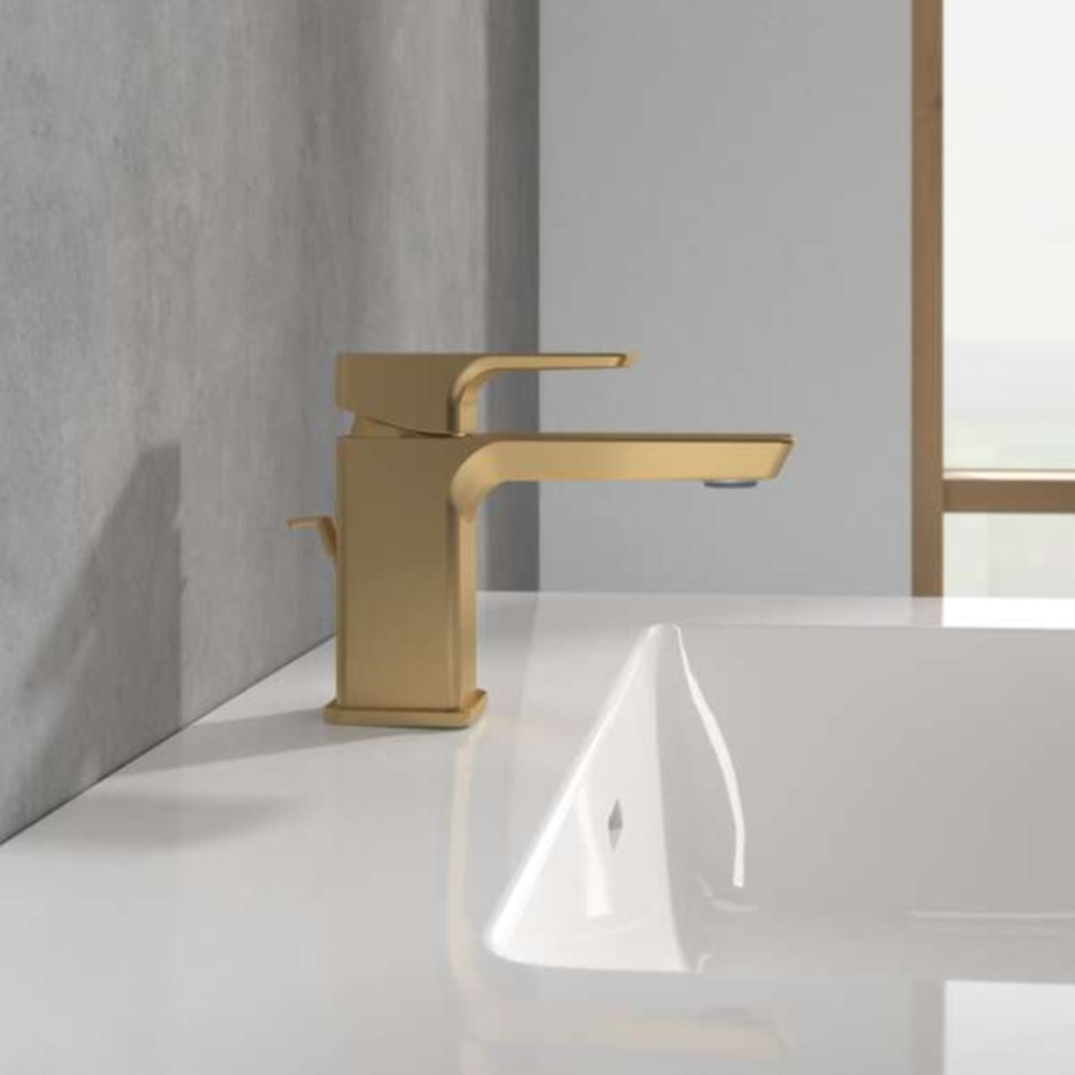 Mitigeur lavabo compact Subway 3.0 avec tirette Brushed Gold