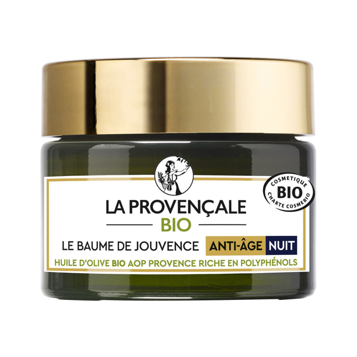 La Provençale Oleo-Jeunesse - Baume Booster d'Hydratation Anti-âge Certifié Bio - Omégas d'huile d'Olive verte - Tous types de