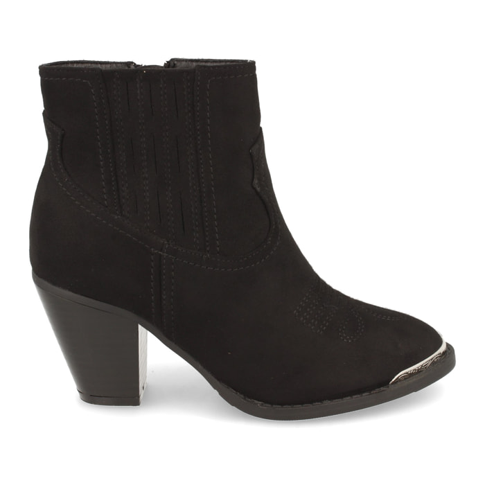 Botín de Tacón con Elástico y Cremallera