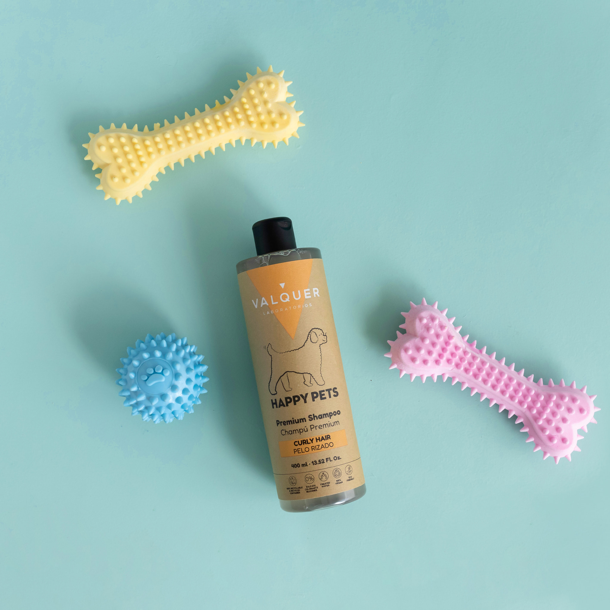 Champú Premium para Mascotas de Pelo Rizado - 400 ml