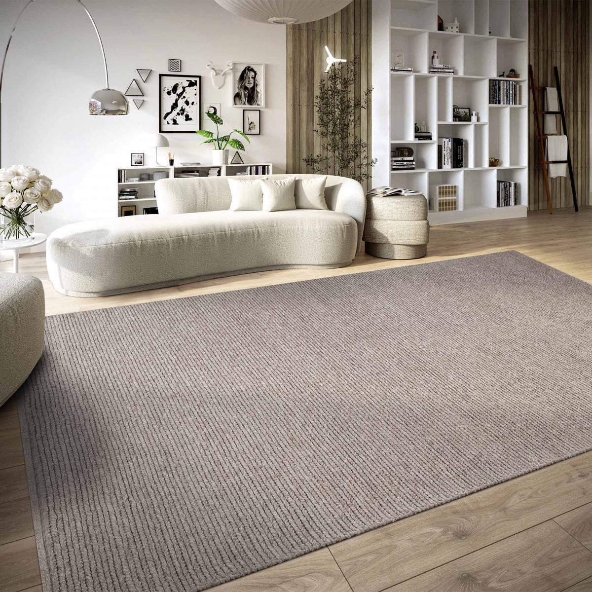 Tapis kilim, motif faux uni, tissé à la main, neya, chic
