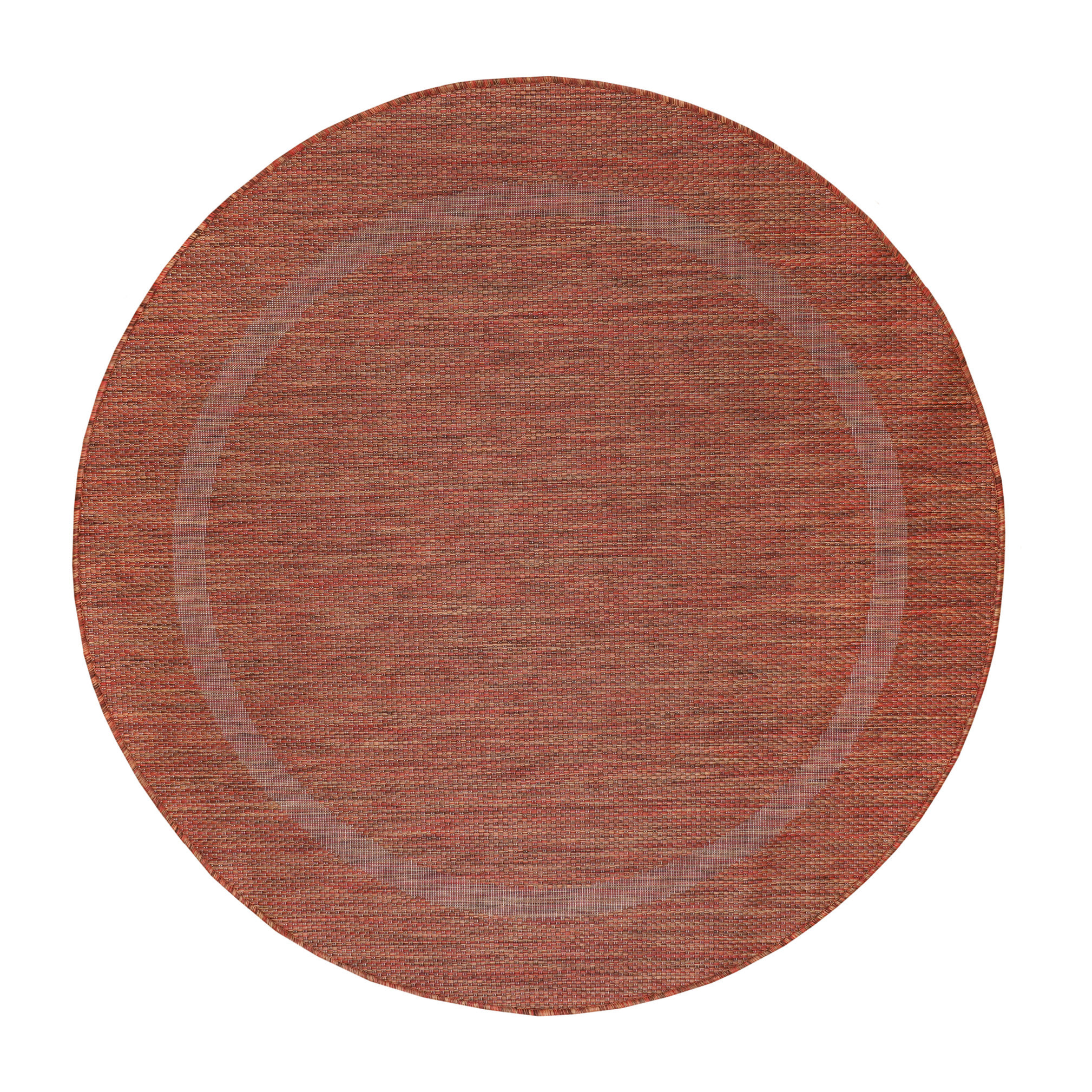 FARO - Tapis rond intérieur extérieur à motif Brun