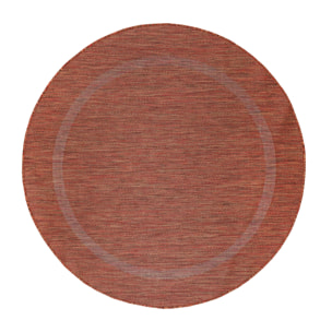FARO - Tapis rond intérieur extérieur à motif Brun