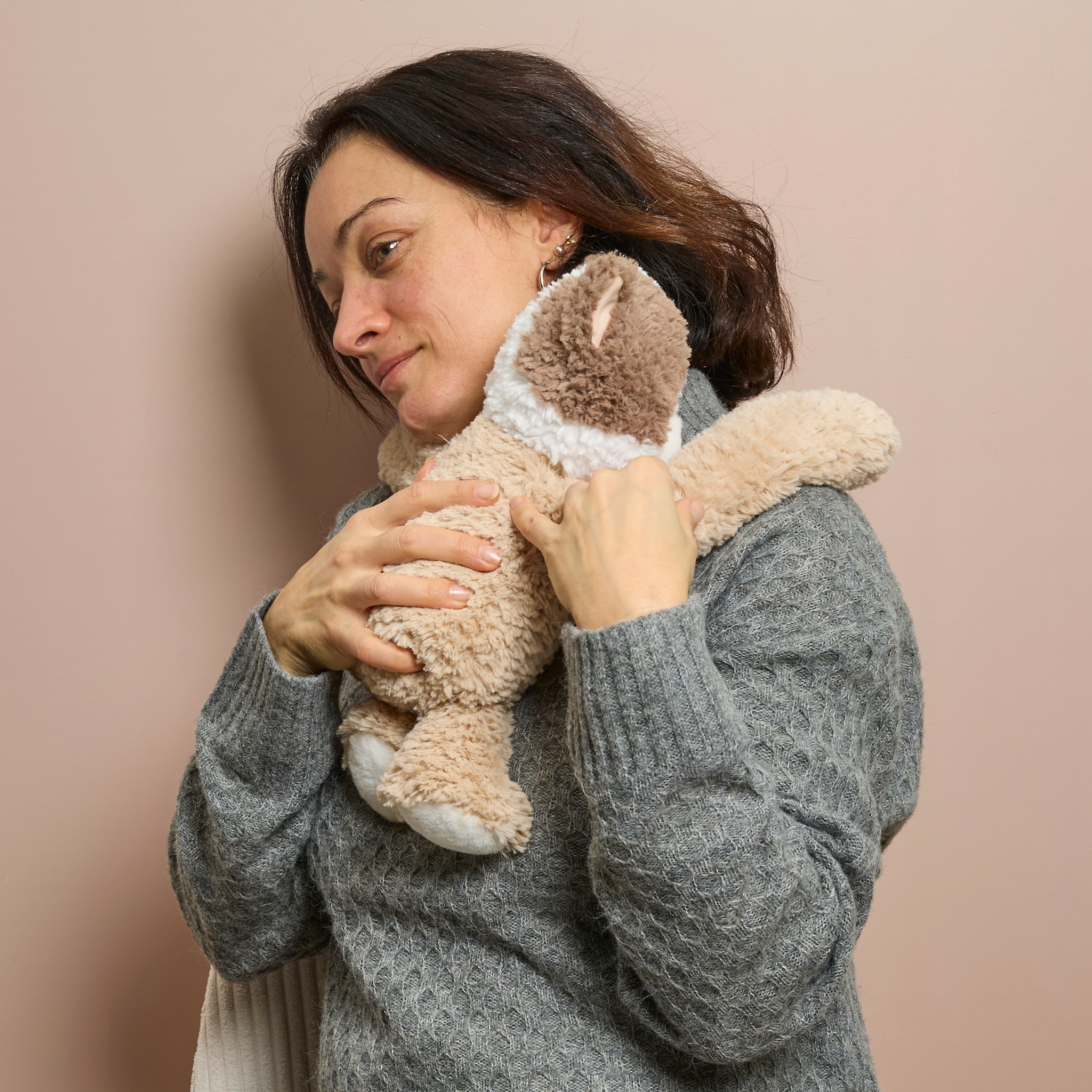 Peluche - JEUX 2 MOMES - Chat Calin Lestée - Douce - Blanc