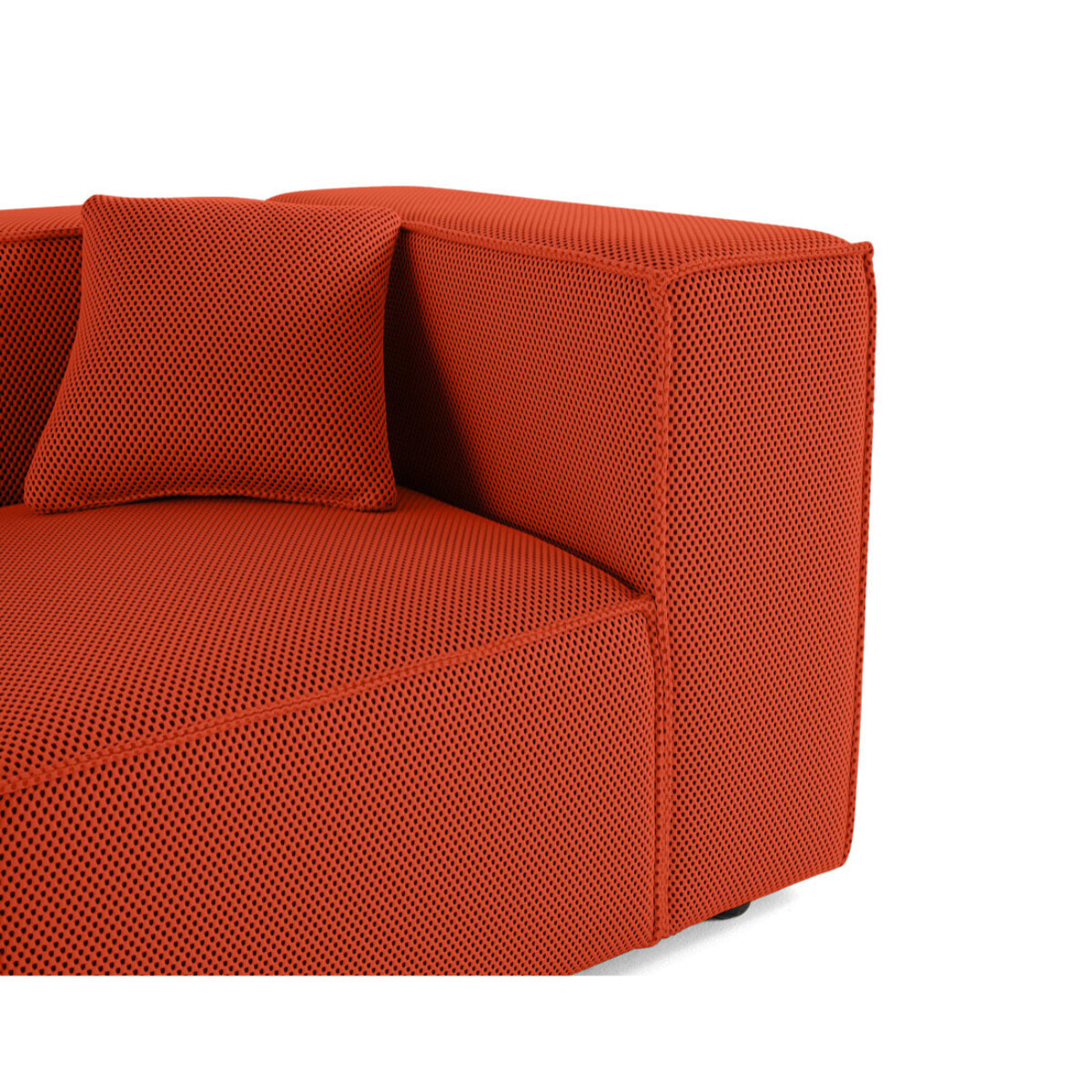 Arty - module d'assise droit - en tissu mailles 3D - Orange