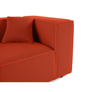 Arty - module d'assise droit - en tissu mailles 3D - Orange