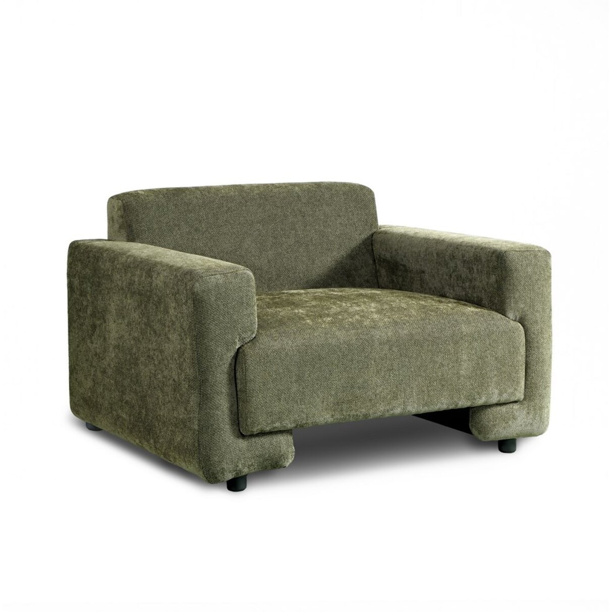 Poltrona moderna in tessuto verde scuro 111x90x72 cm - Paris