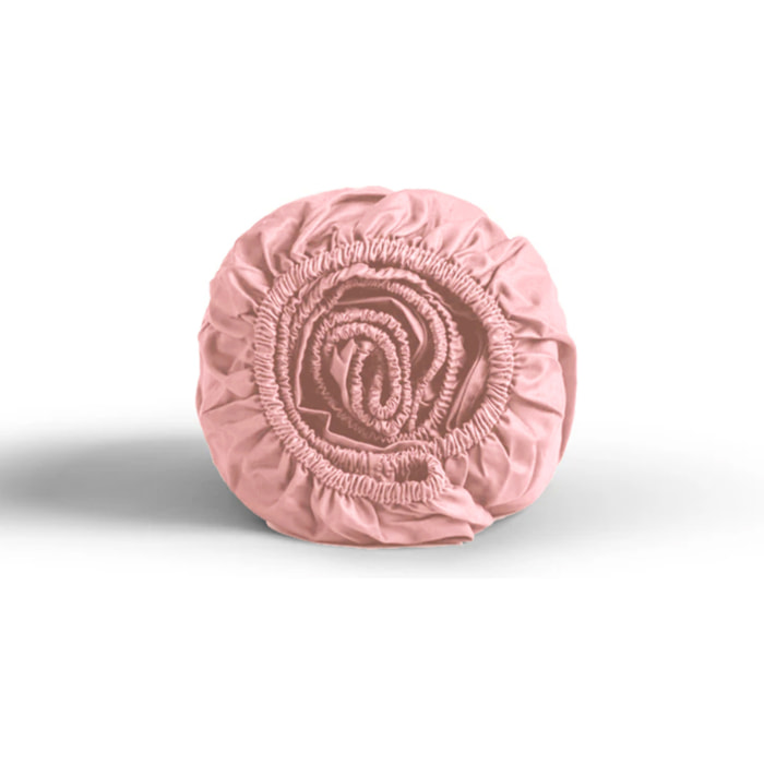 LENZUOLO SOTTO CON ANGOLI PER LETTO SINGOLO IN JERSEY DI COTONE ROSA