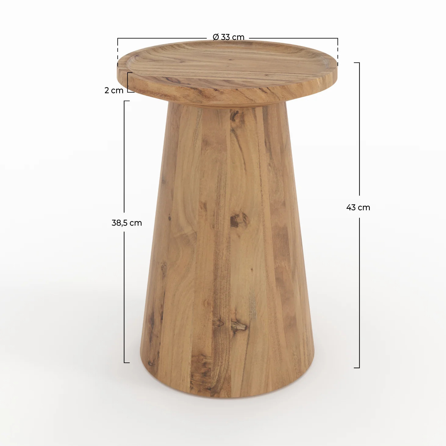 Table d'appoint en bois massif d'acacia - Capucine