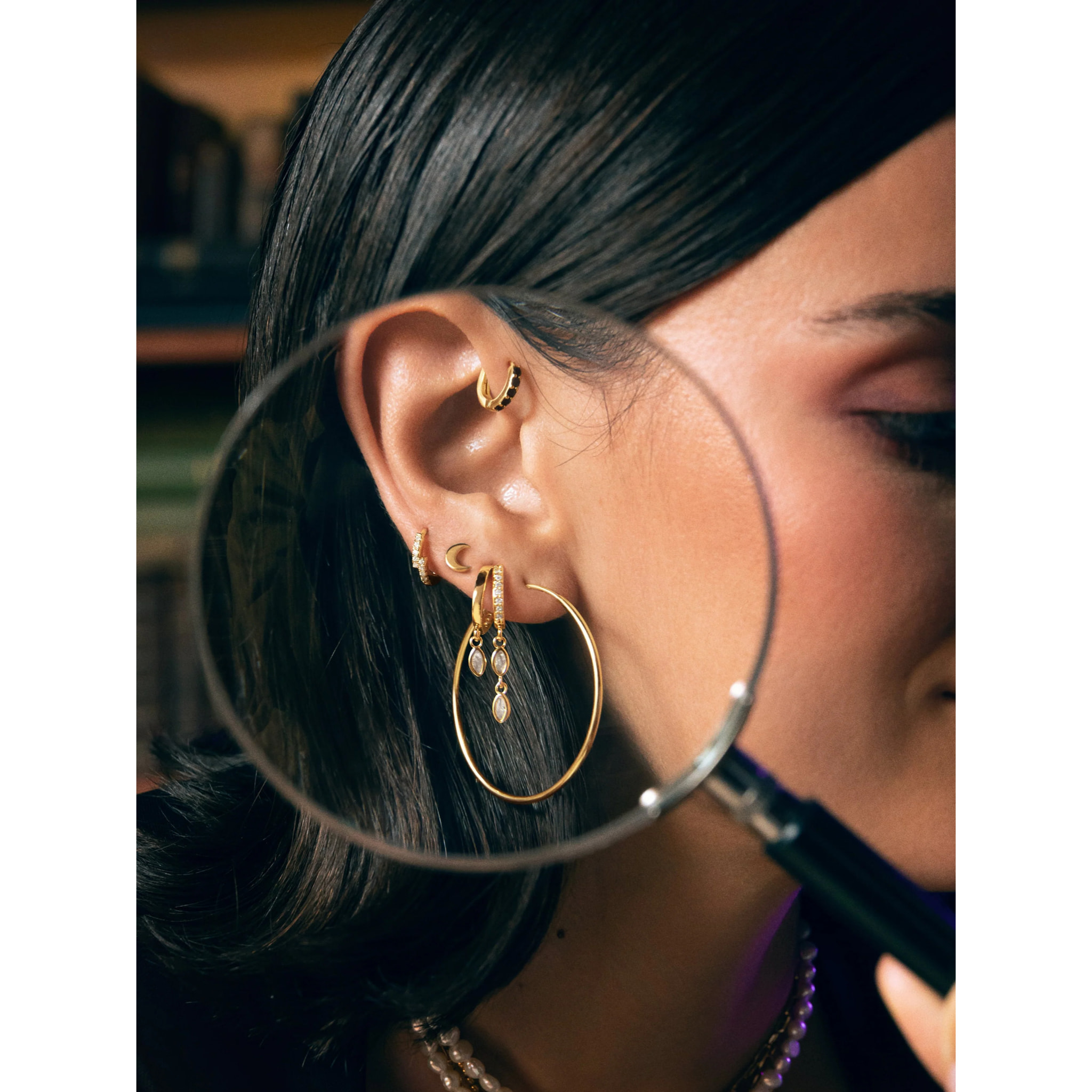 Pendientes Aro Ana L Plata Baño Oro