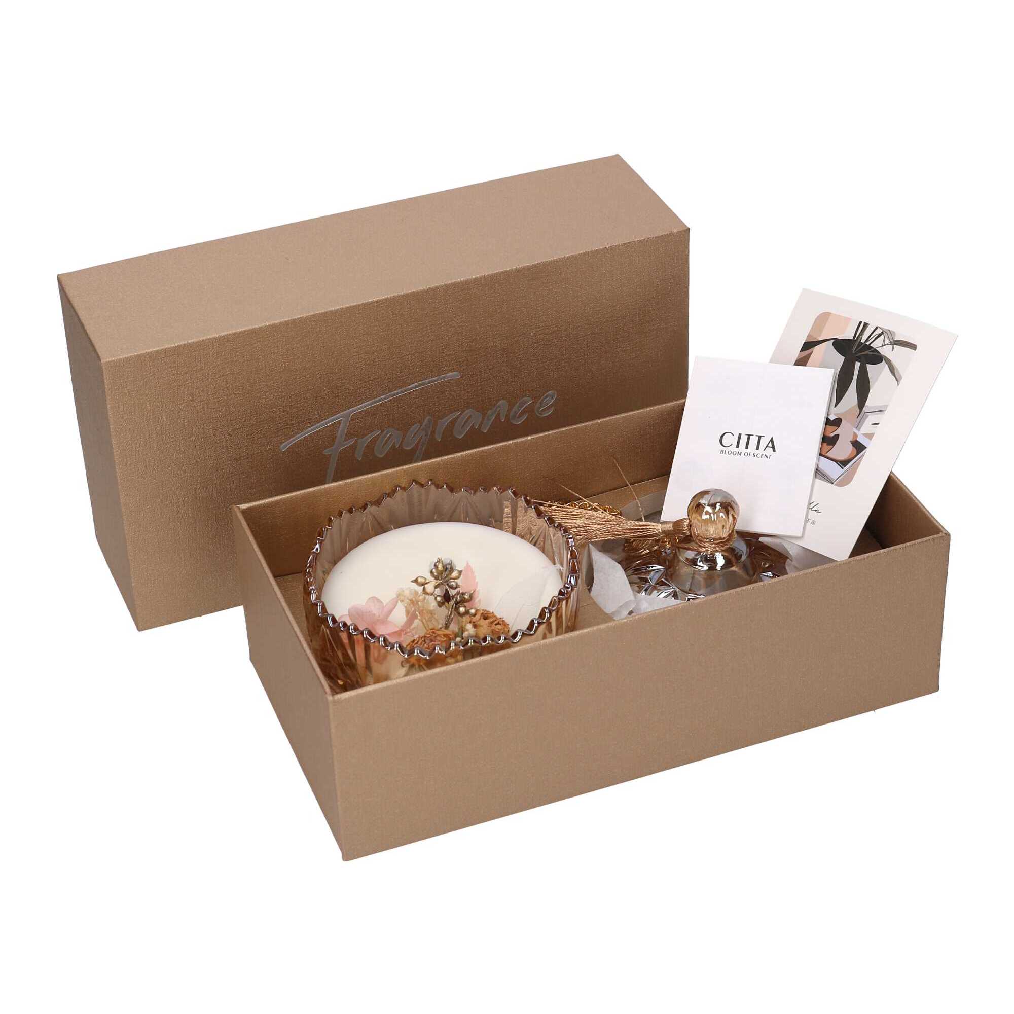 Candela profumata Ebano in vetro cm24x13h8