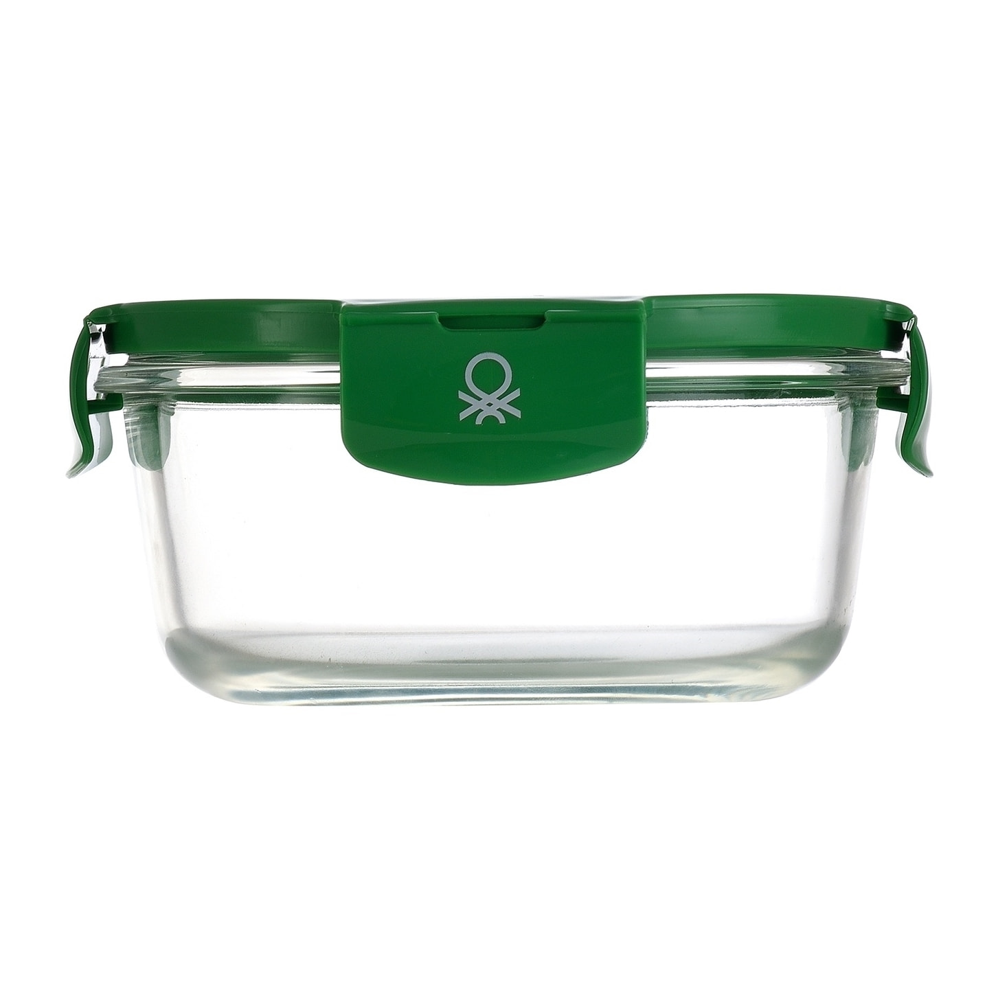 Hermético redondo 840ml borosilicato tapa verde rainbow benetton