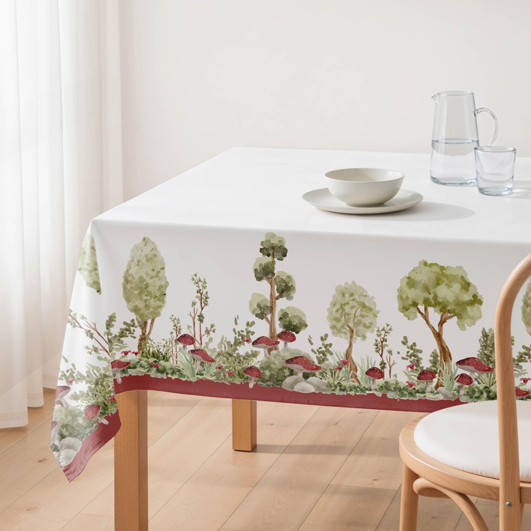 Nappe anti-taches BOREAL ROUGE - coton mélangé