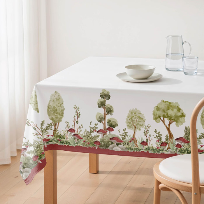 Nappe anti-taches BOREAL ROUGE - coton mélangé