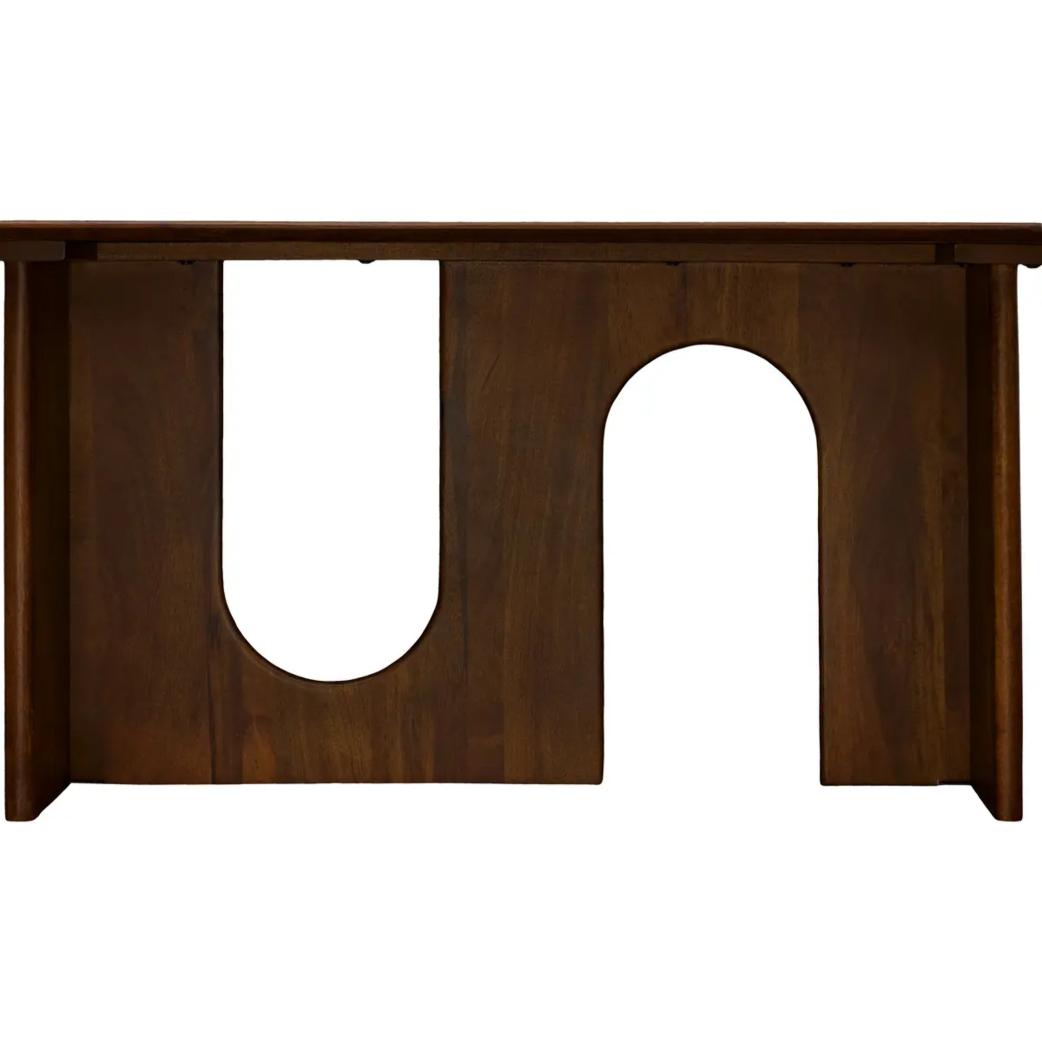 Table à manger Shelty rectangulaire 90x180cm 6 places marron