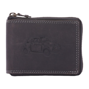 Portafoglio uomo in vera pelle - Modello False - Casual - 9.5 x 12.5 x 2.5 cm