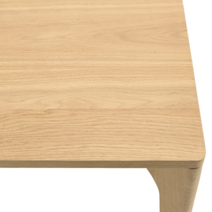 MAXENCE - Table à manger ext. 240/292cm naturelle pieds en chêne massif