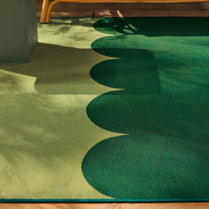RIVIERA - Tapis intérieur/extérieur à motif festonné vert