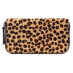 Stella cartera mujer. Piel auténtica Cavallino Leopardo pq.